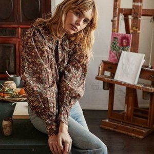 Doen Pierrette Top - NWOT (Liberty's "Arlene's Flowers", Size XL)